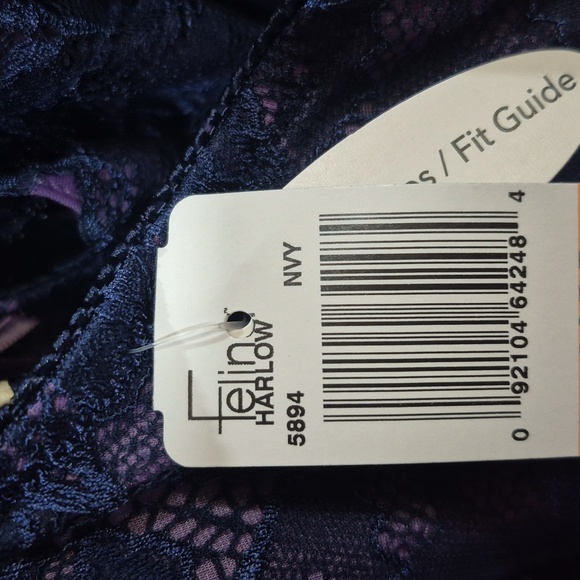 36DD Felina 5894 Harlow Sheer Lace Full Bust Bra Navy Blue NWT - Picture 10 of 10